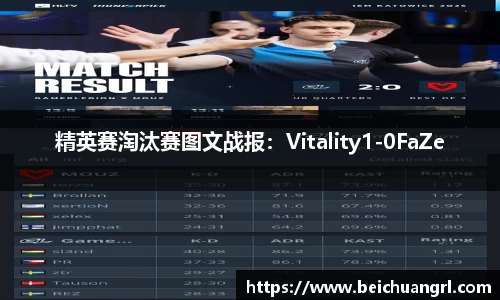 精英赛淘汰赛图文战报：Vitality1-0FaZe